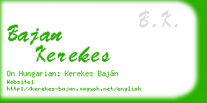 bajan kerekes business card